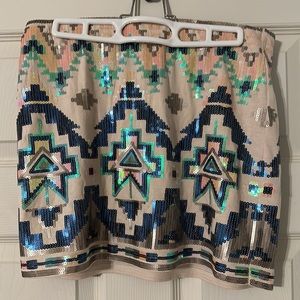 Express sequin skirt